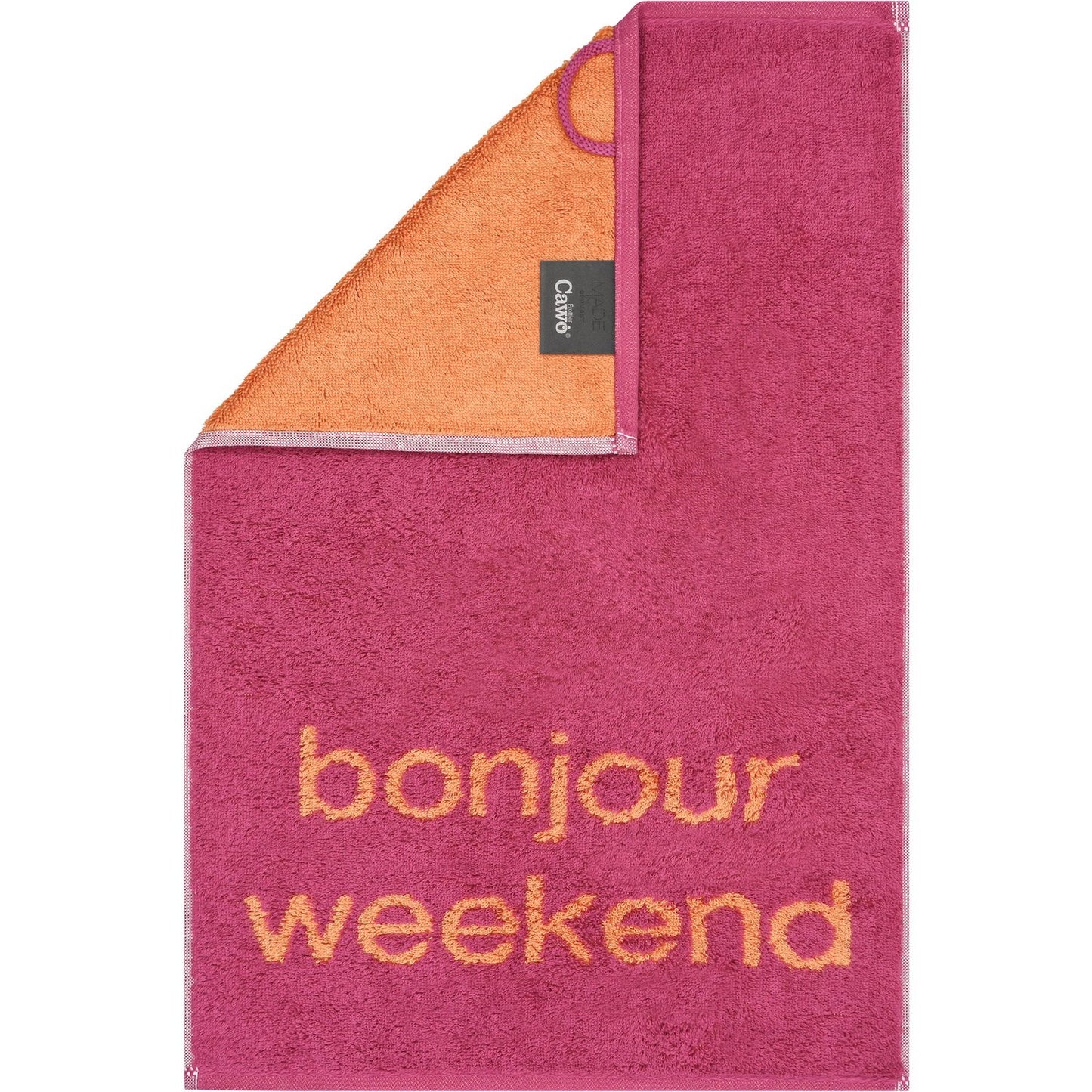 Cawö Gästetuch Postcard Towels bonjour weekend