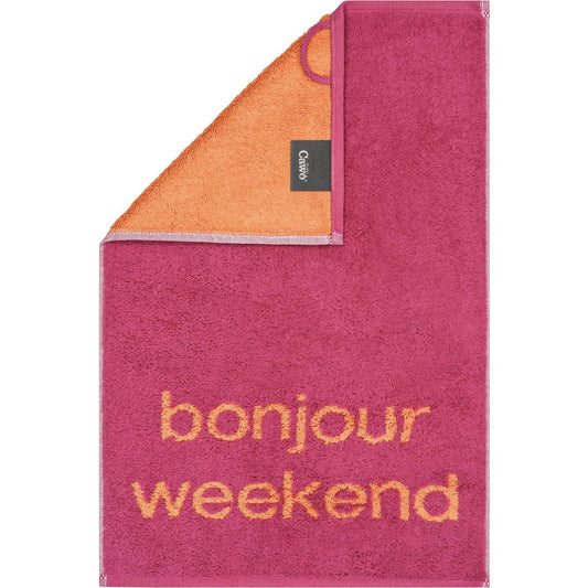 Cawö Gästetuch Postcard Towels bonjour weekend
