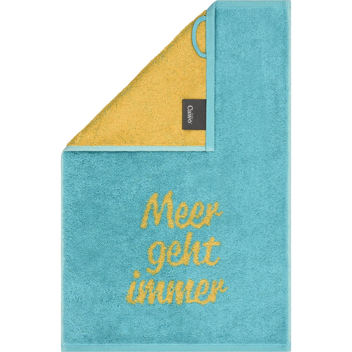 Cawö Gästetuch Postcard Towels Meer geht immer