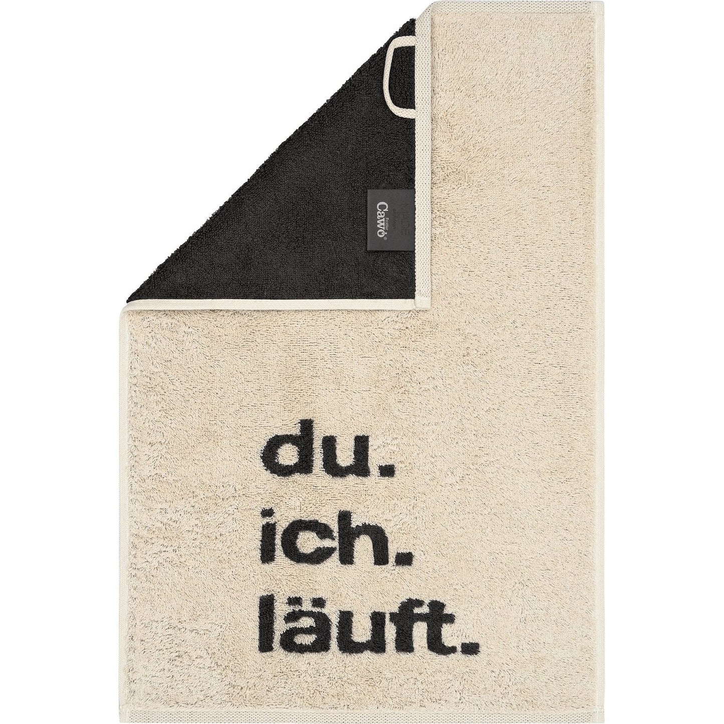 Cawö Gästetuch Postcard Towels du.ich.läuft