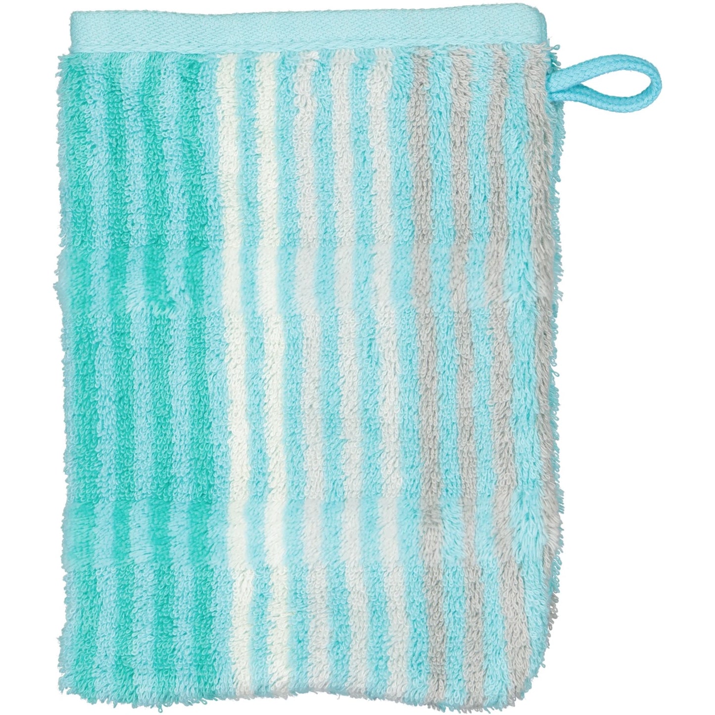 Cawö Waschhandschuh Cashmere Streifen 1056 mint