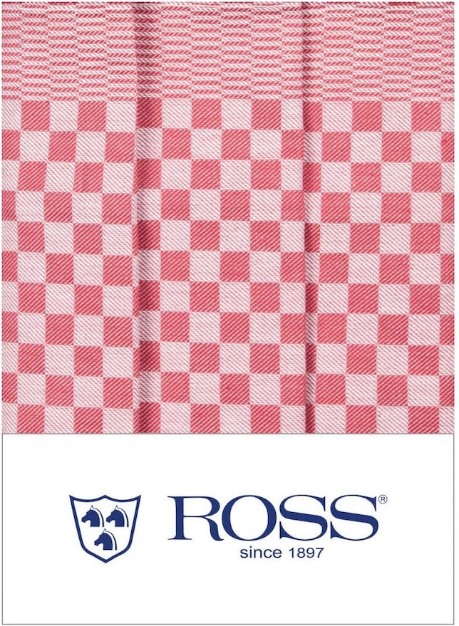 Ross 3er Pack Baumwoll Geschirrtücher 1718 rot