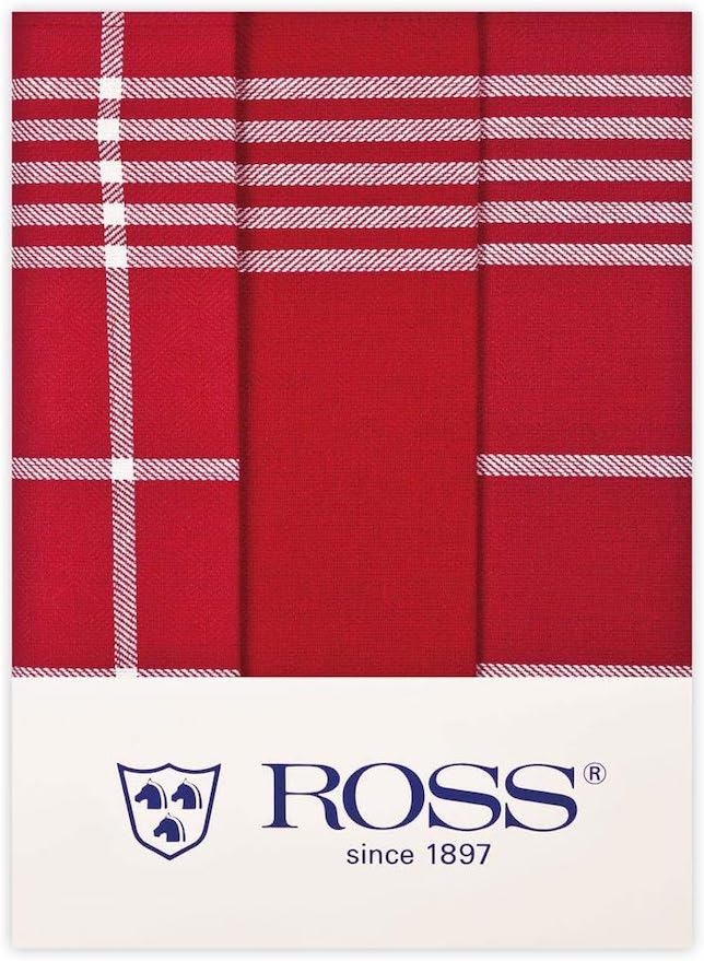Ross 3er Pack Baumwoll Geschirrtücher 1837 rot