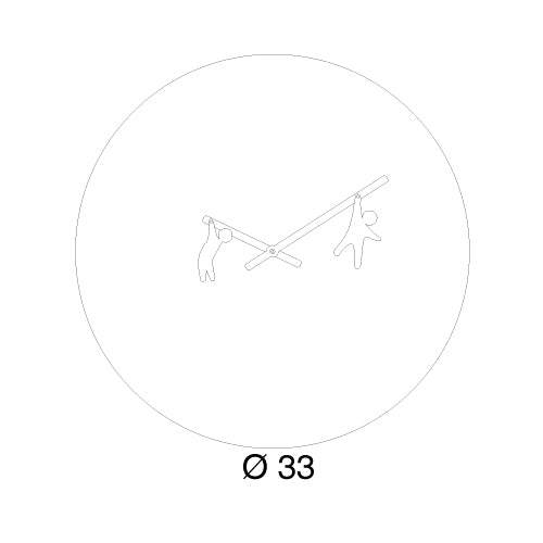 Progetti Wanduhr Time2Play white/red