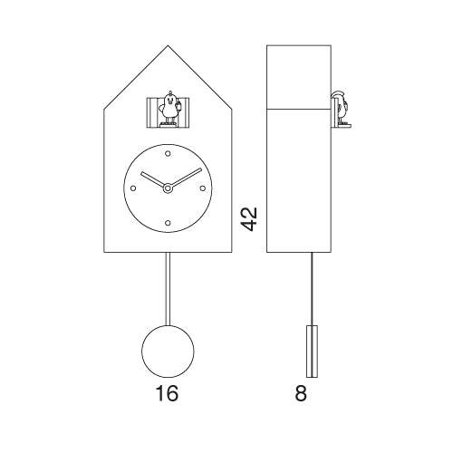 Progetti Wanduhr Freebird red