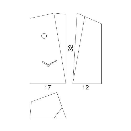 Progetti Wanduhr Monolith black