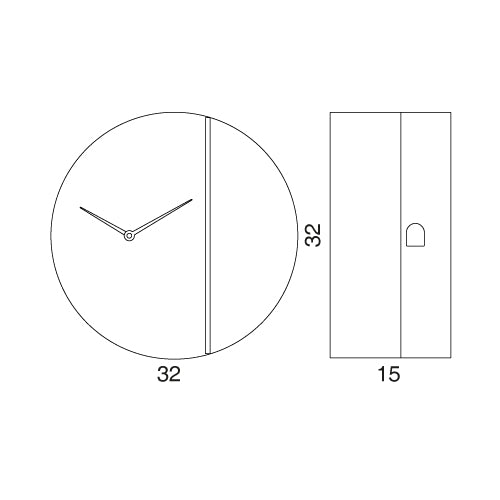 Progetti Wanduhr Peek-a-koo black