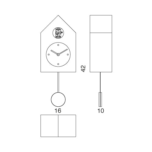 Progetti Wanduhr Rockbird white