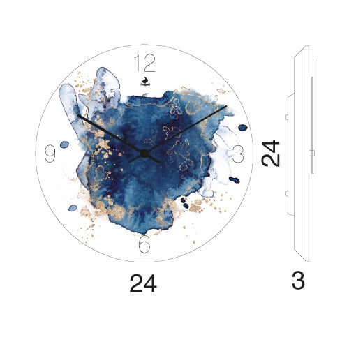 Progetti Wanduhr Orolo_gino piccolo white/gold leaf