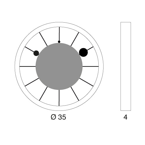Progetti Wanduhr Roulette black