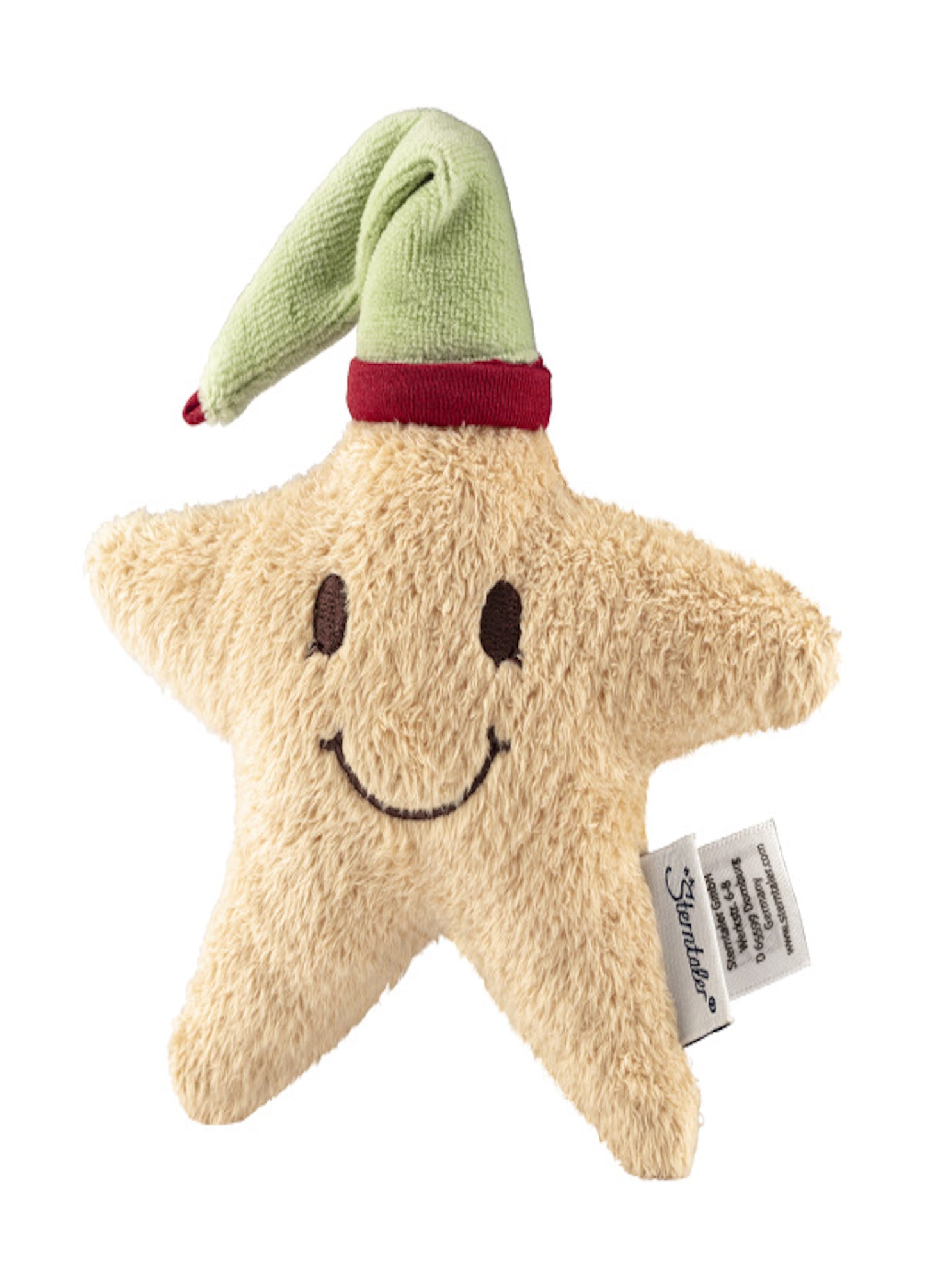 Kuscheltier kleiner Stern in beige mit Rassel