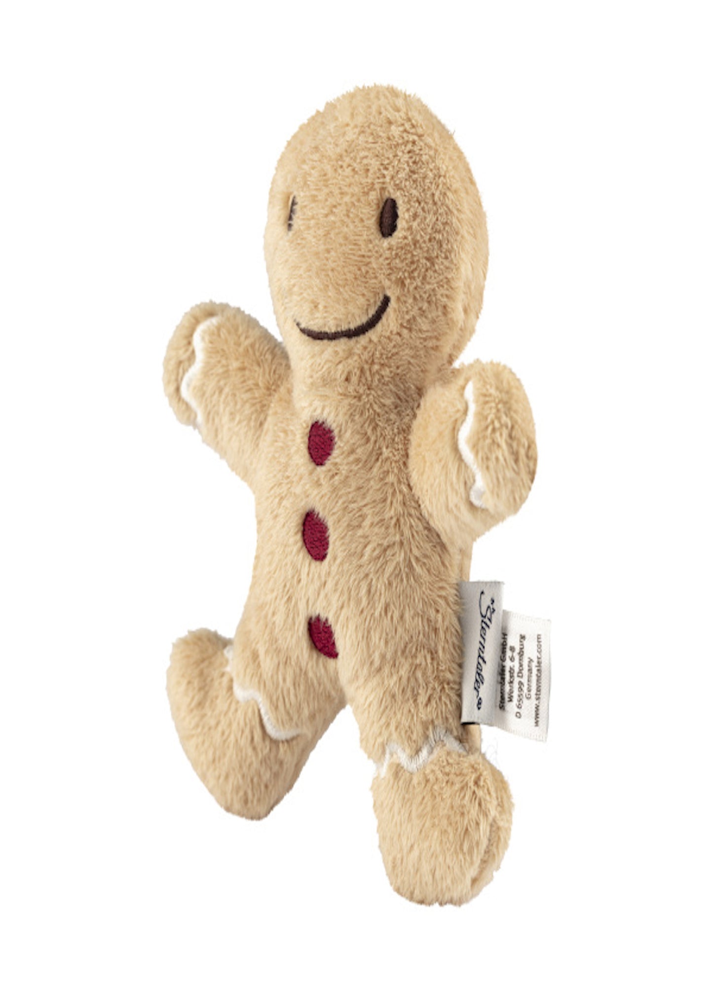 Kuscheltier Lebkuchen in beige mit Knisterpapier