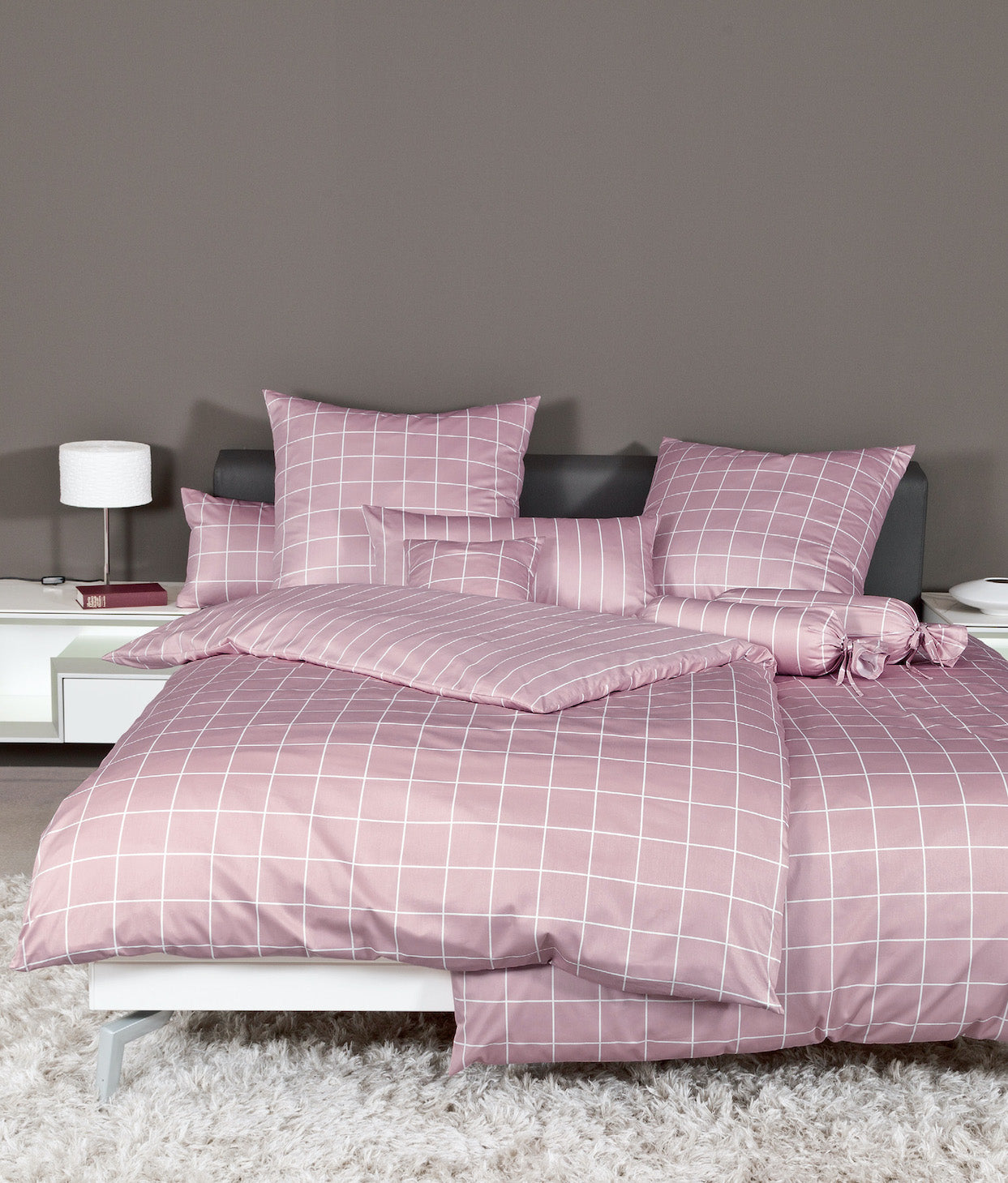 Janine Mako-Satin Bettwäsche 39025 Modern Classic 155x220 kreiderosé