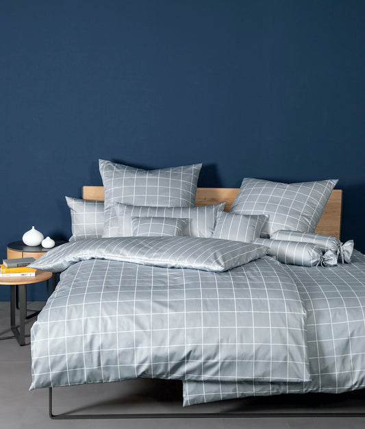 Janine Mako-Satin Bettwäsche 39025 Modern Classic 135x200 platin