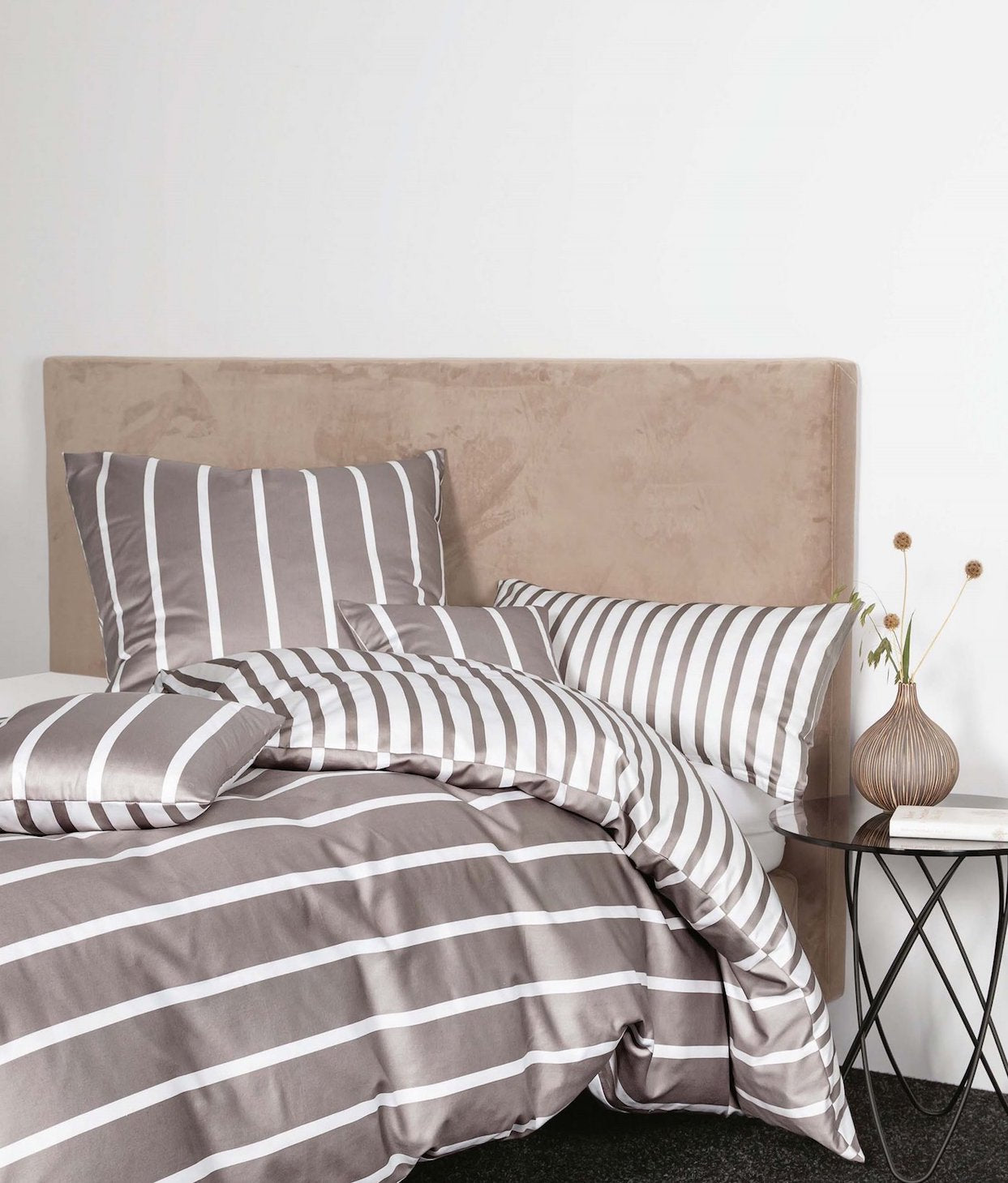 Janine Mako-Satin Bettwäsche 39028 Modern Classic 155x220 vulkan