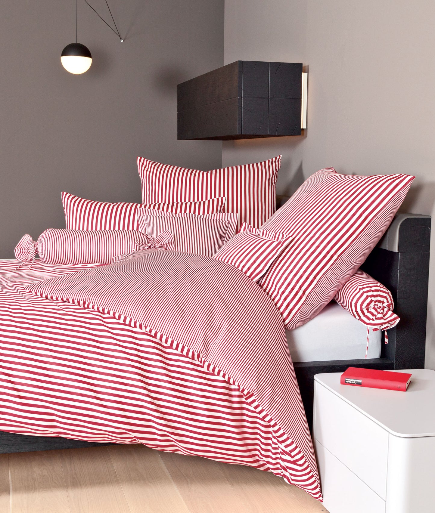 Janine Mako-Satin Bettwäsche 3912 Modern Classic 135x200 rot