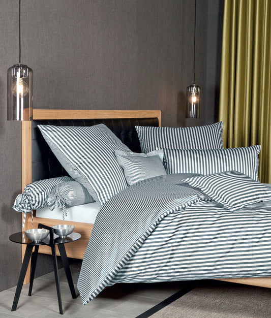 Janine Mako-Satin Bettwäsche 3912 Modern Classic 135x200 anthrazit