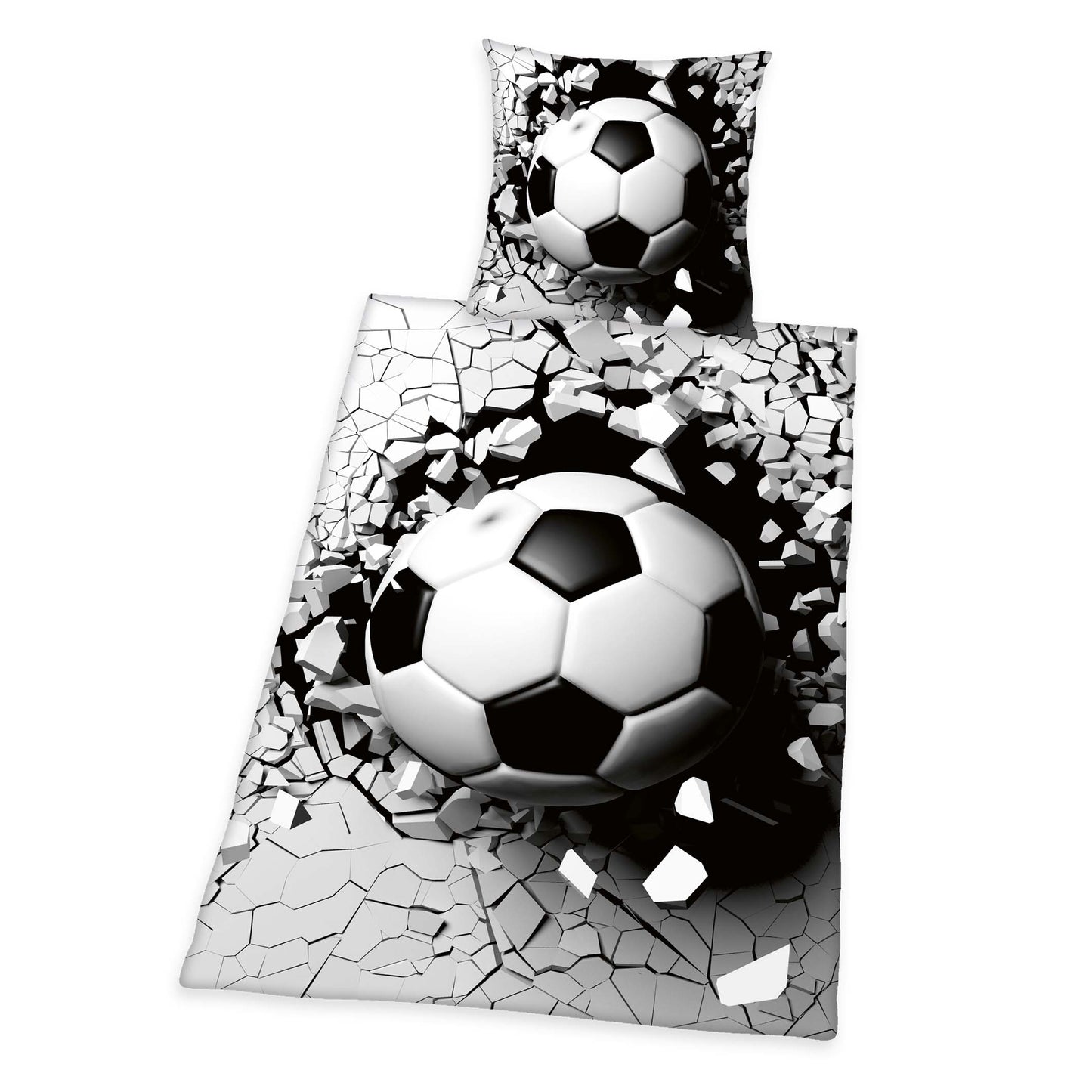 Herding Renforcé Bettwäsche 3D Fußball 135/200 cm bunt