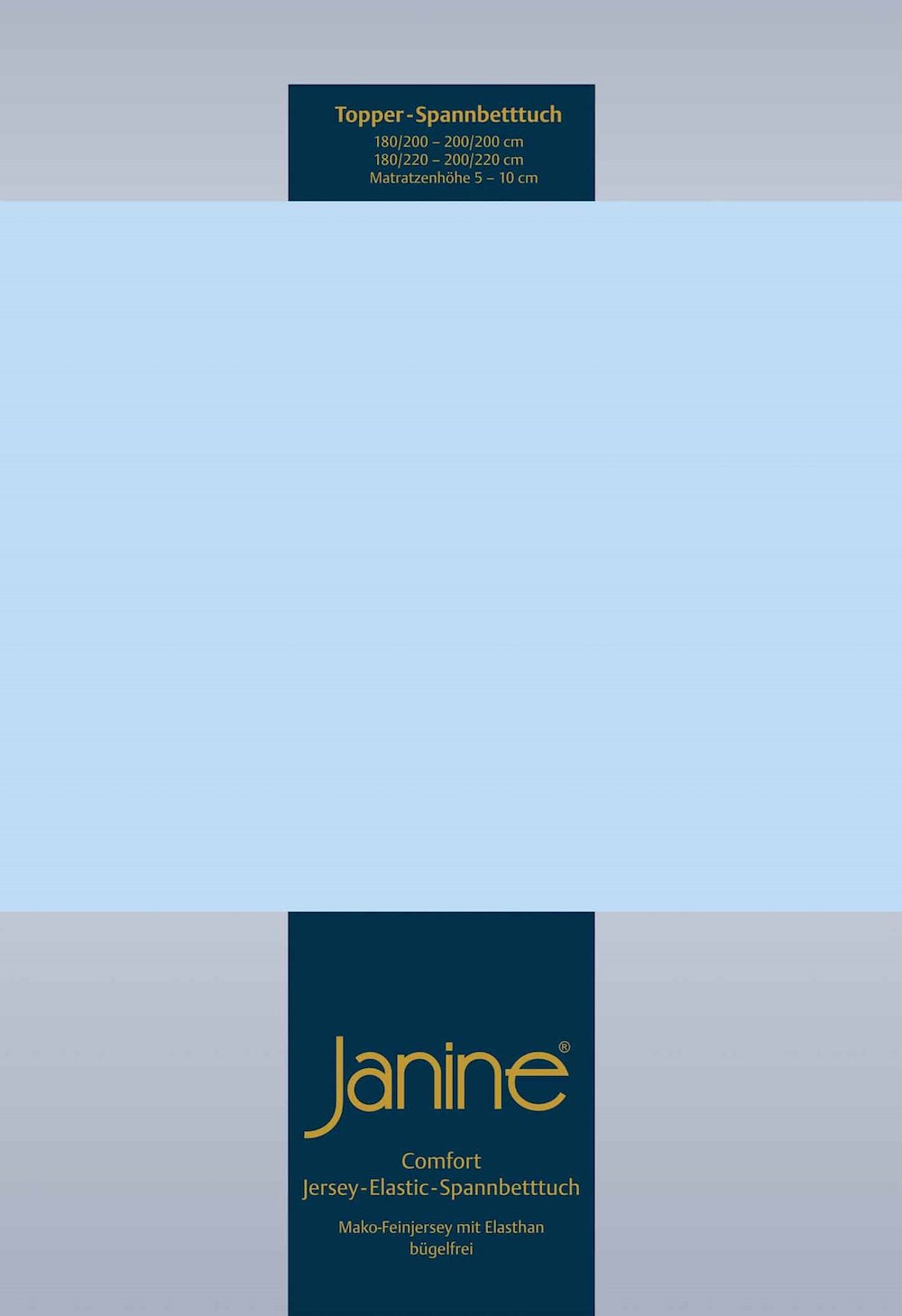 Janine Elastic-Jersey Topper 100x200 hellblau