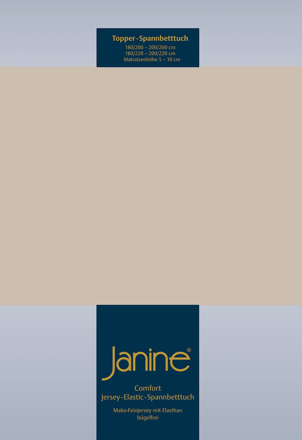 Janine Elastic-Jersey Topper 150x200 naturell
