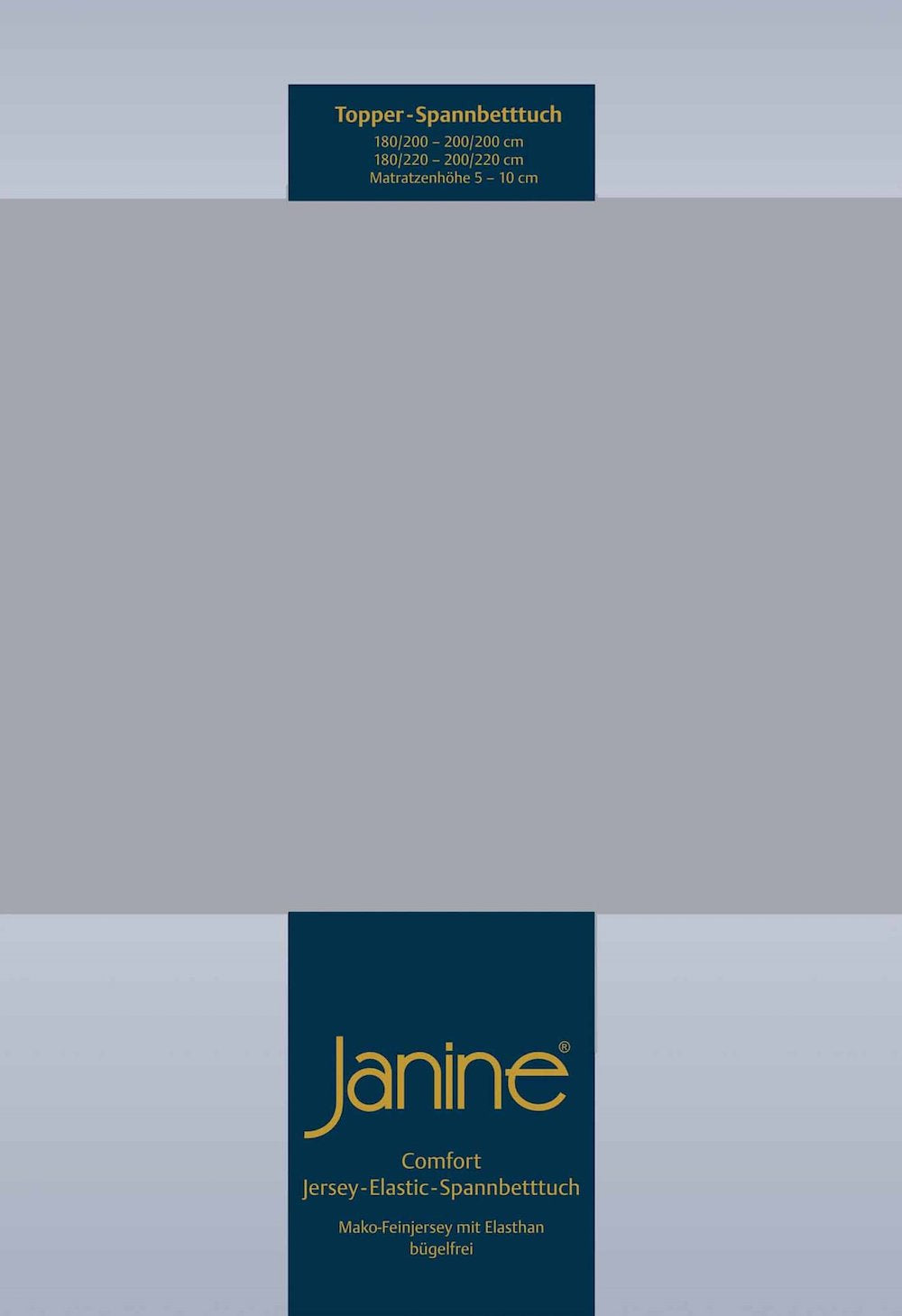 Janine Elastic-Jersey Topper 150x200 platin