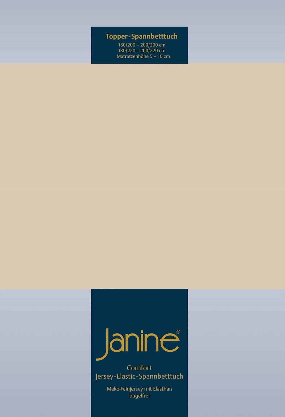 Janine Elastic-Jersey Topper 150x200 sand