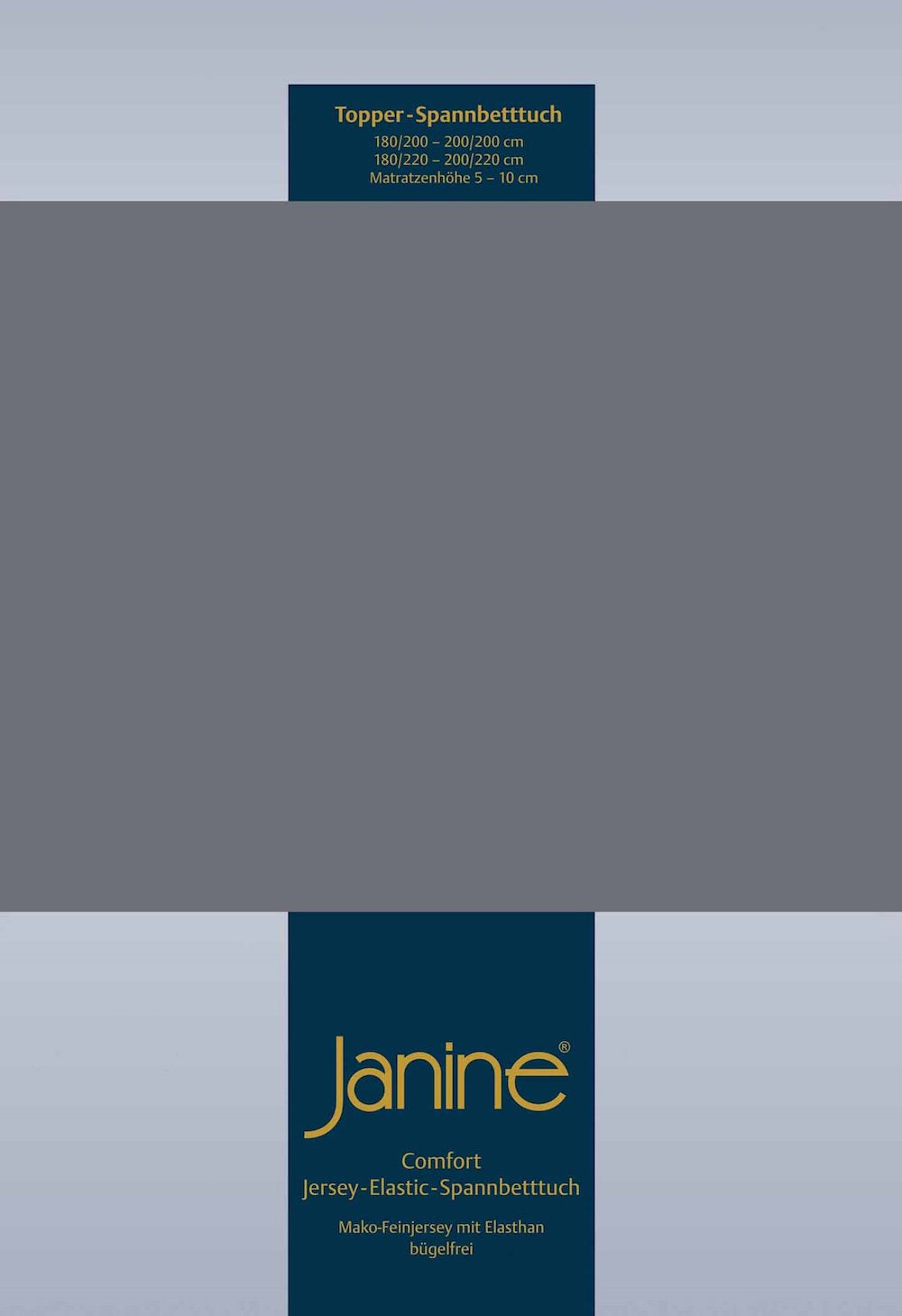 Janine Elastic-Jersey Topper 200x200 opalgrau