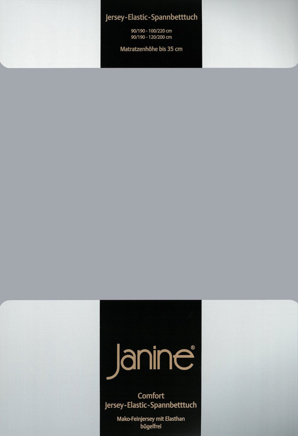 Janine Elastic-Jersey Spannbettlaken 200x200 platin