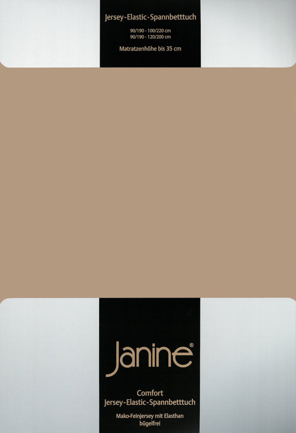 Janine Elastic-Jersey Spannbettlaken 200x200 nougat