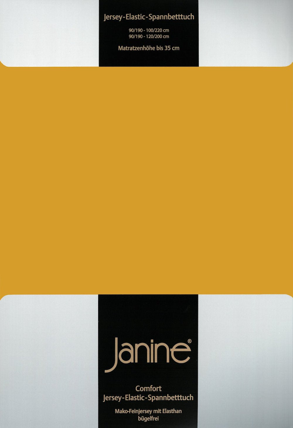Janine Elastic-Jersey Spannbettlaken 200x200 honiggold