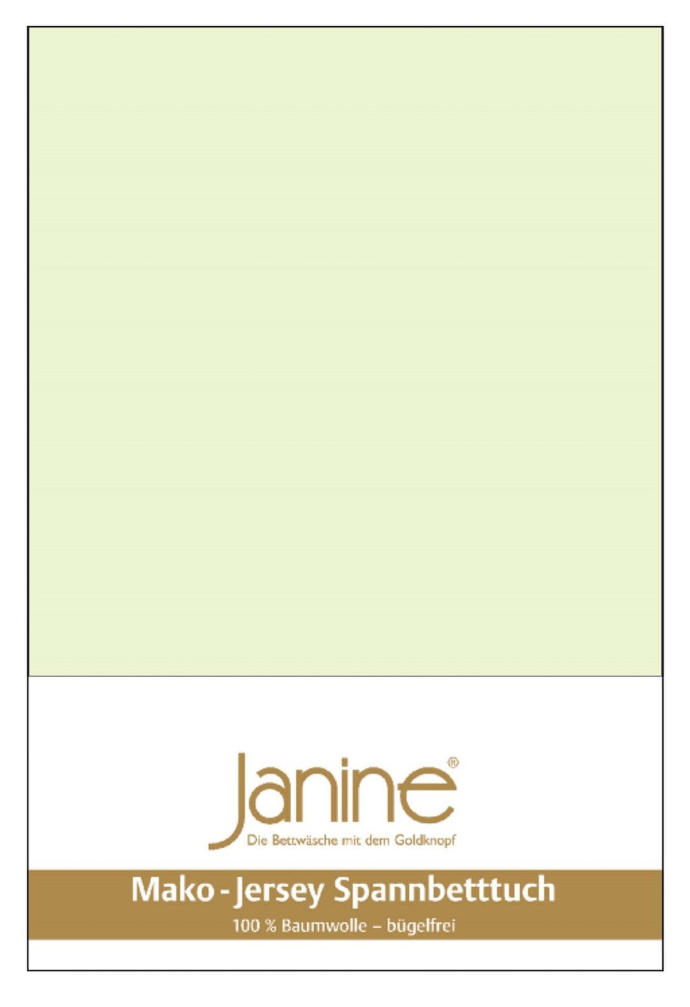 Janine Mako-Feinjersey Spannbettlaken 100x200 limone