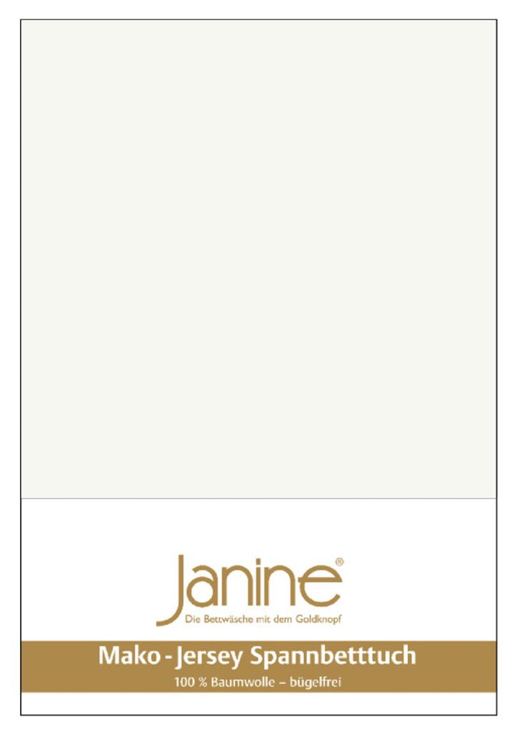 Janine Mako-Feinjersey Spannbettlaken 200x200 ecru