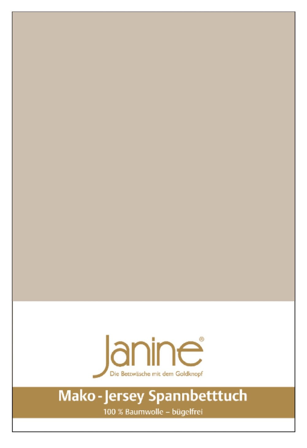 Janine Feinjersey Kinder Spannbettlaken 70x140 naturell
