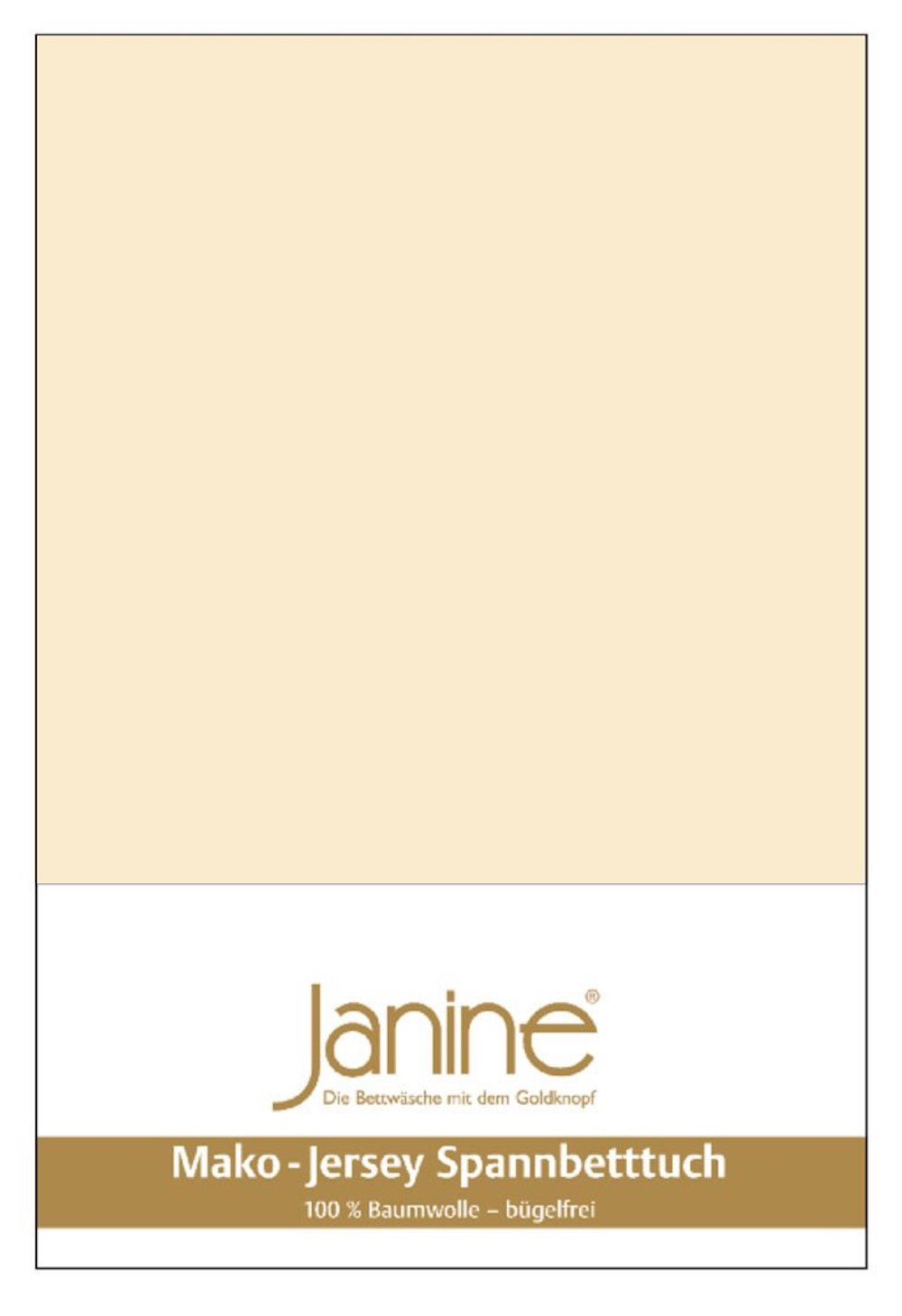 Janine Mako-Feinjersey Spannbettlaken 150x200 leinen