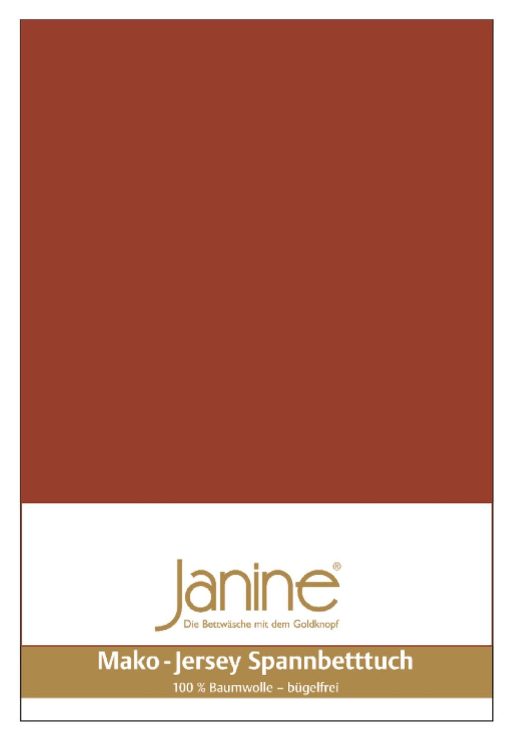 Janine Mako-Feinjersey Spannbettlaken 150x200 tabasco