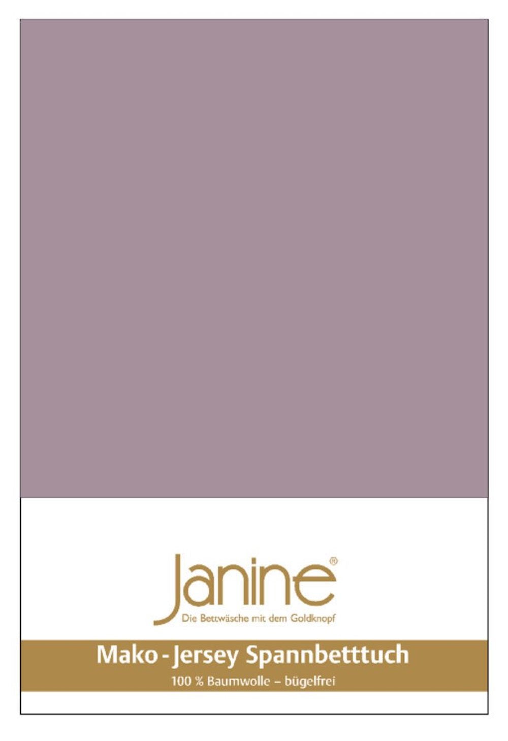 Janine Mako-Feinjersey Spannbettlaken 150x200 holunder