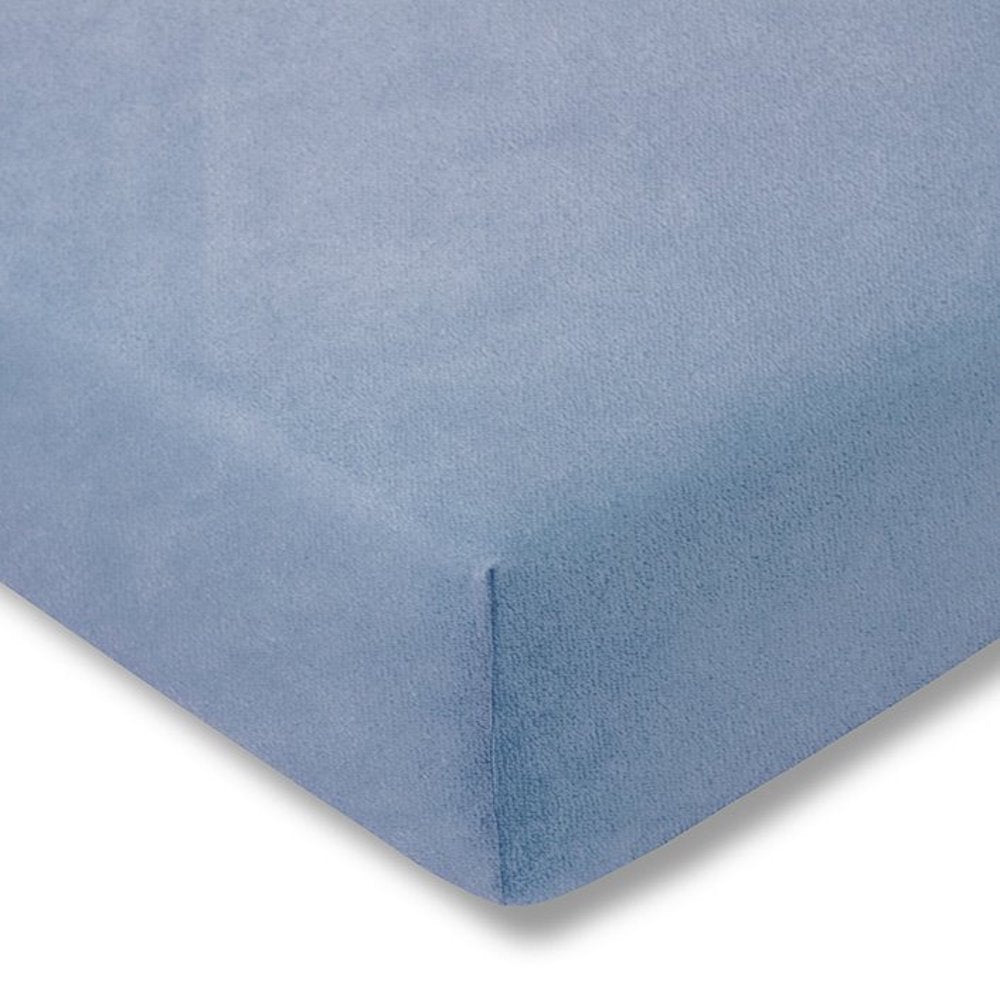 Estella Samt-Velours Spannbettlaken 150/200 hellblau