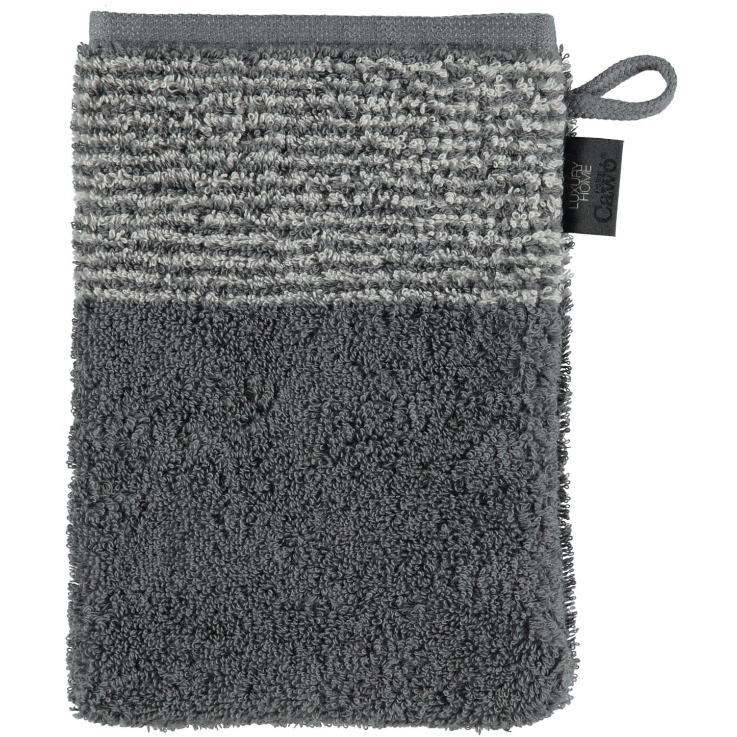 Cawö Waschhandschuh Two-Tone 590 schiefer