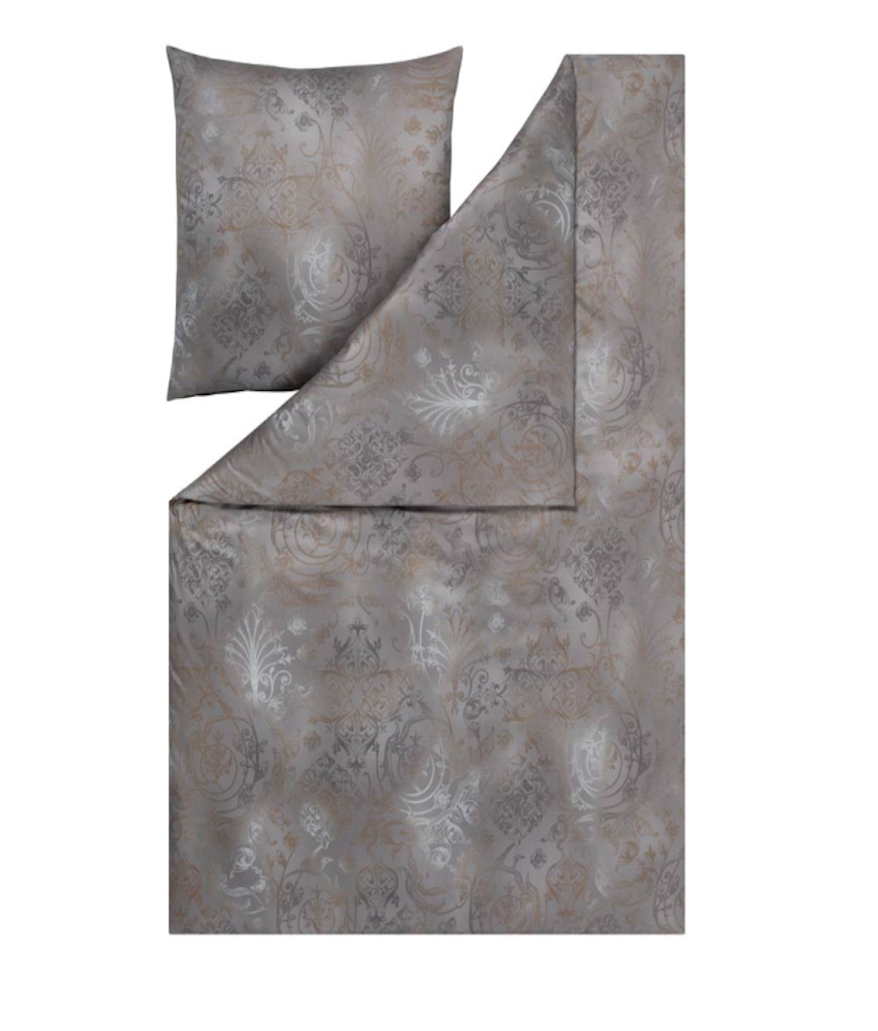 Estella Mako-Interlock-Jersey Bettwäsche Gregorio 155x220 grau