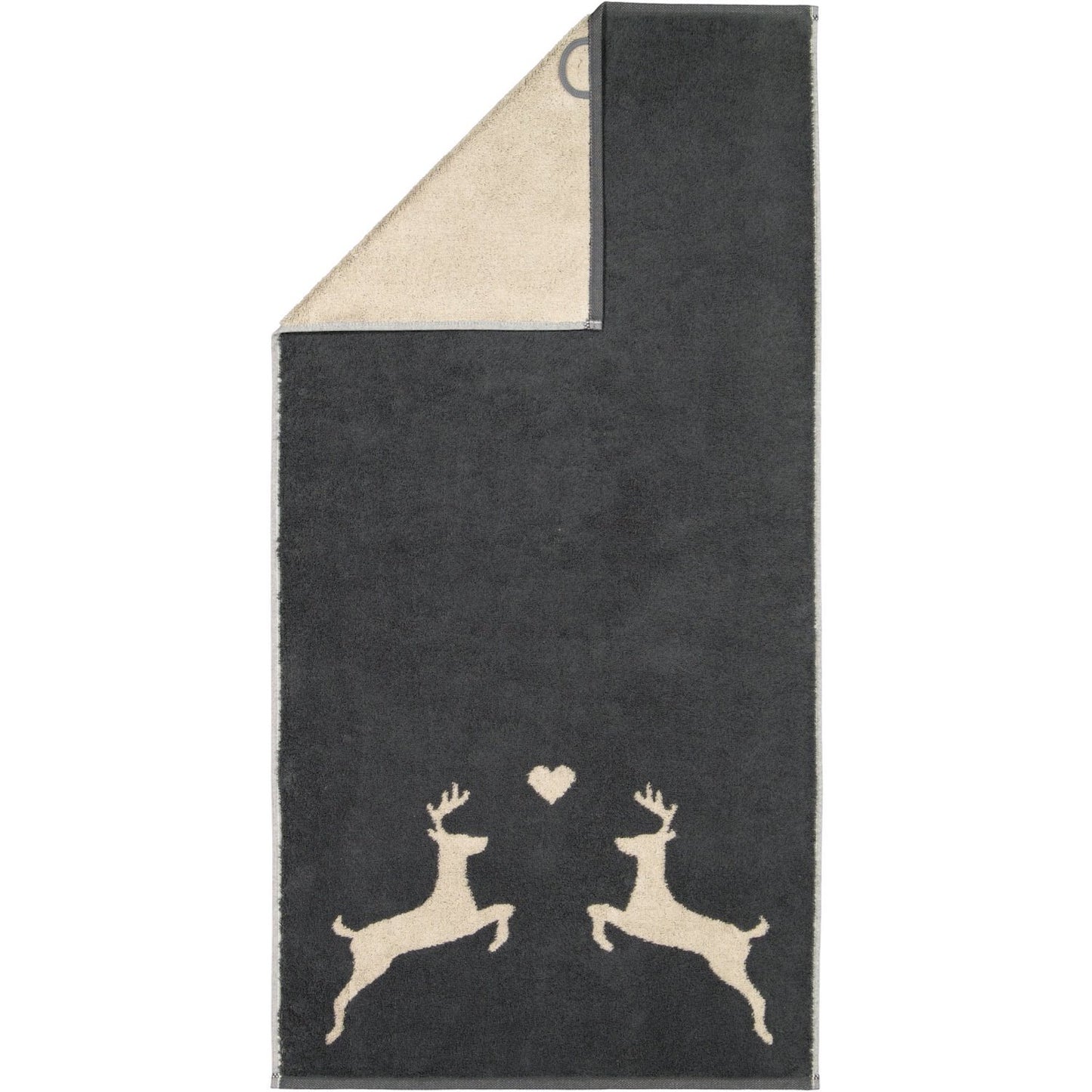 Cawö Duschtuch Alpenchic Edition Hirsche 6228 granit
