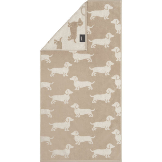 Cawö Duschtuch We love Dogs 6246 natur-beige