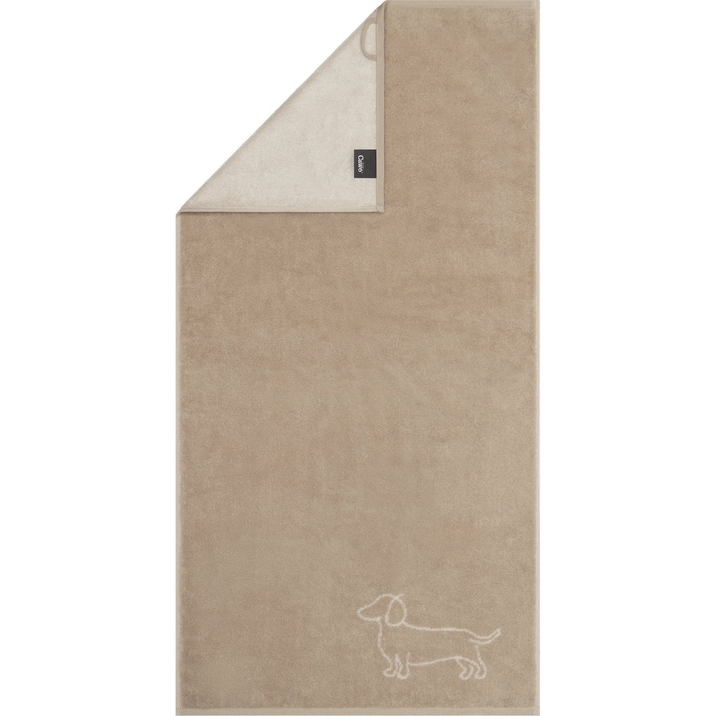 Cawö Handtuch We love Dogs 6248 natur-beige