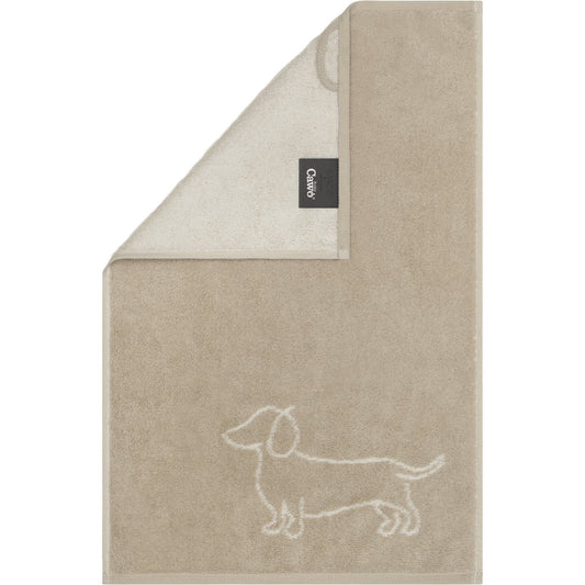 Cawö Gästetuch We love Dogs 6248 natur-beige