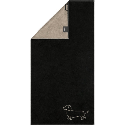 Cawö Duschtuch We love Dogs 6248 schwarz-beige
