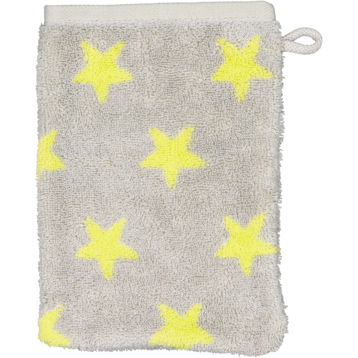 Cawö Waschhandschuh New Stars 6261 platin-lime