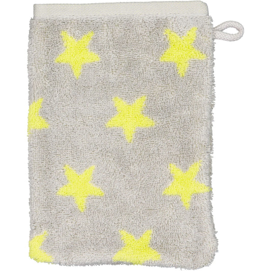 Cawö Waschhandschuh New Stars 6261 platin-lime