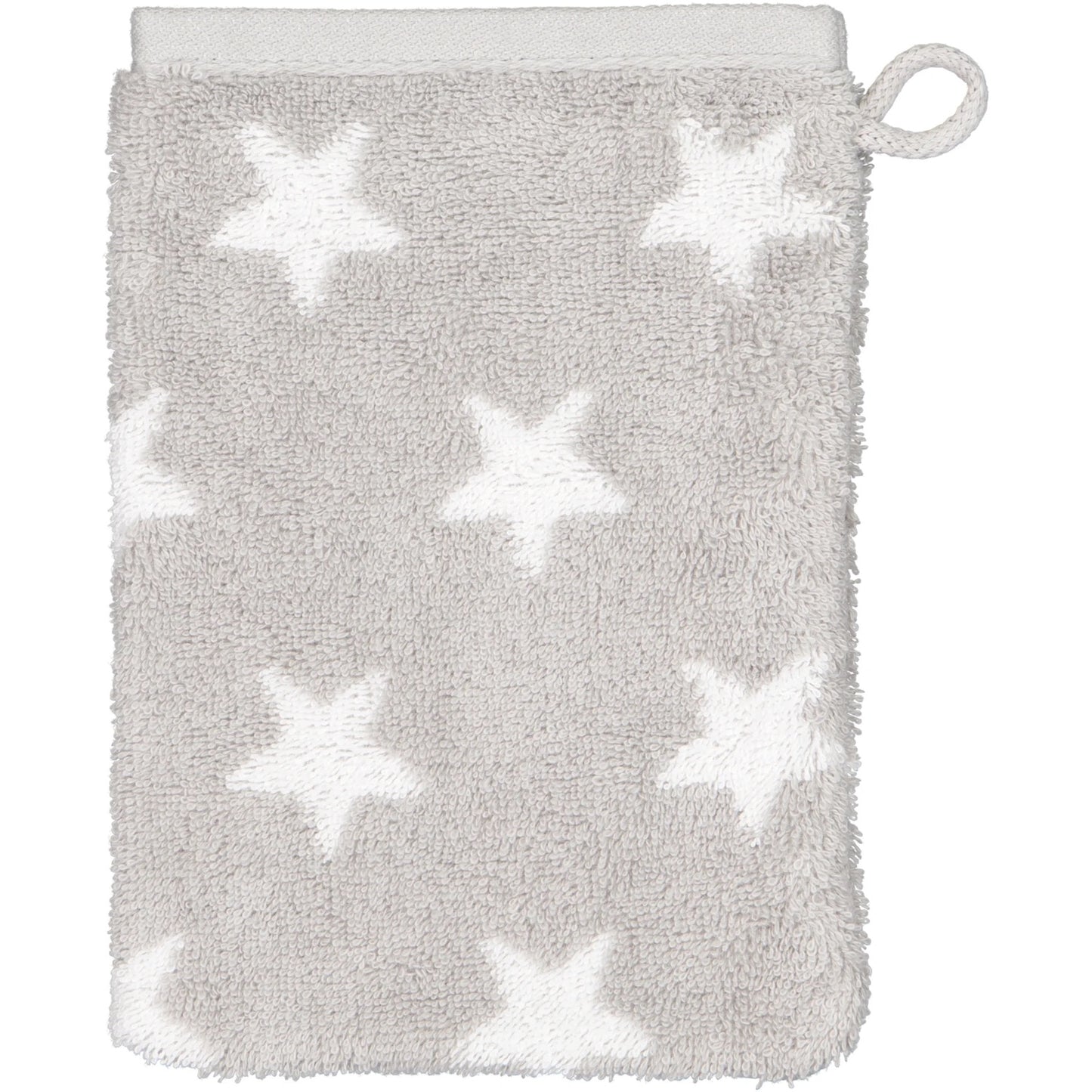 Cawö Waschhandschuh New Stars 6261 platin-weiß