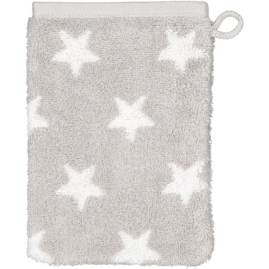 Cawö Waschhandschuh New Stars 6261 platin-weiß