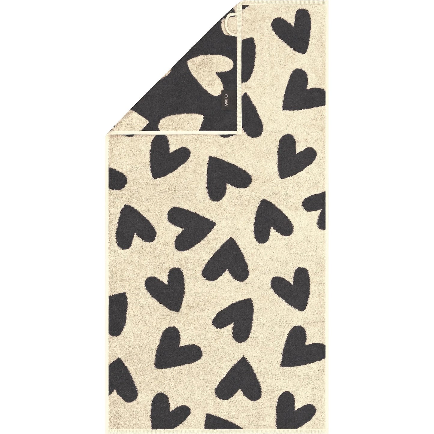 Cawö Duschtuch Heart Beats 6275 basalt