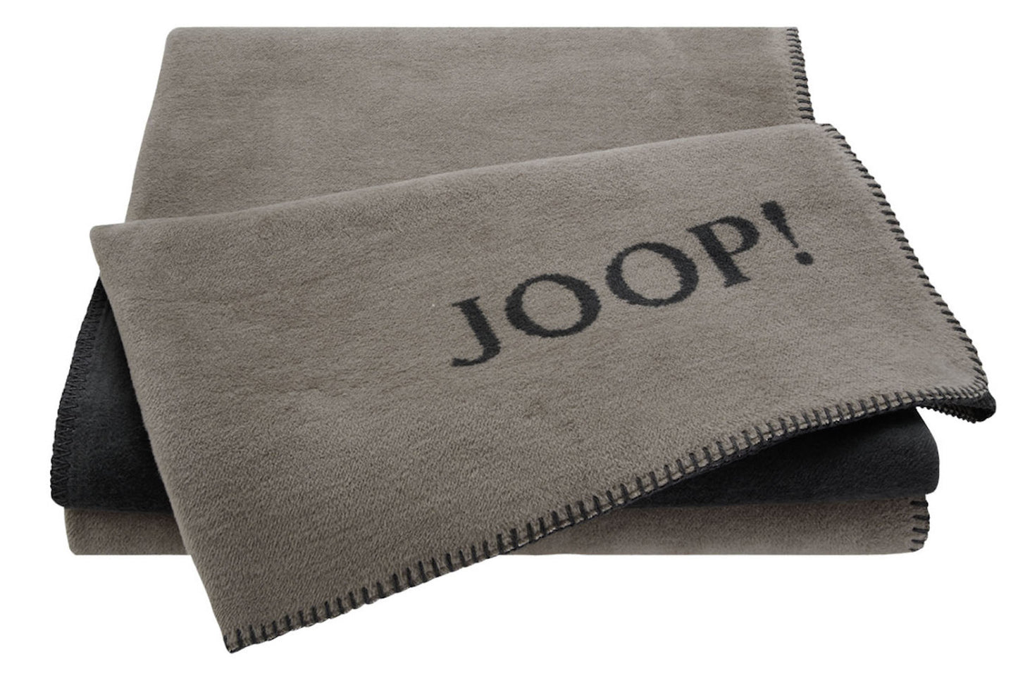 JOOP Wohndecke Uni-Doubleface taupe-anthrazit